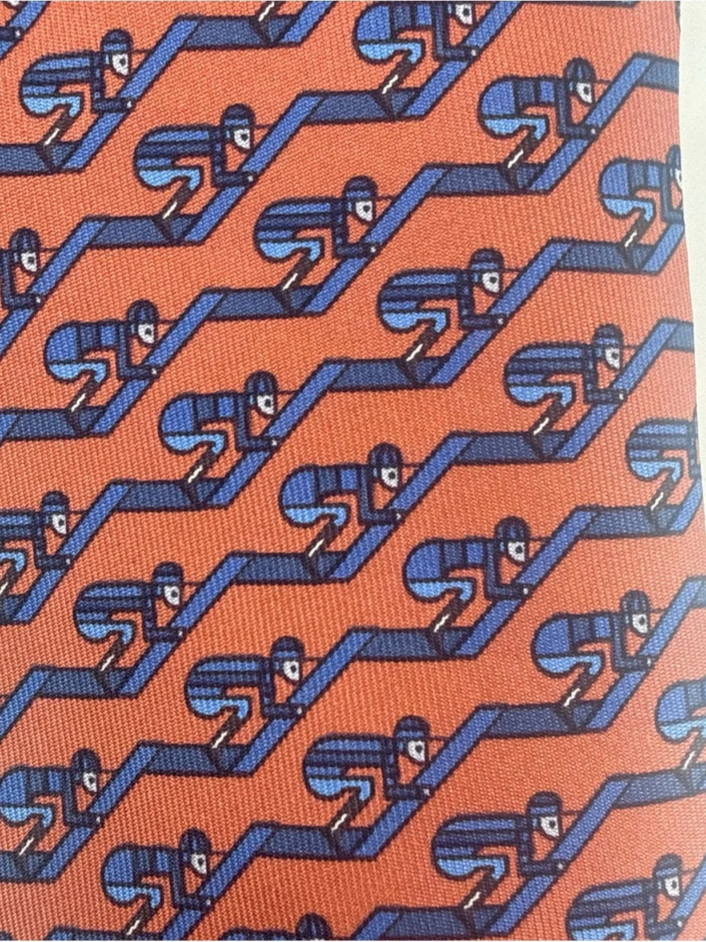 Hermes 100% Silk Tie Made In France